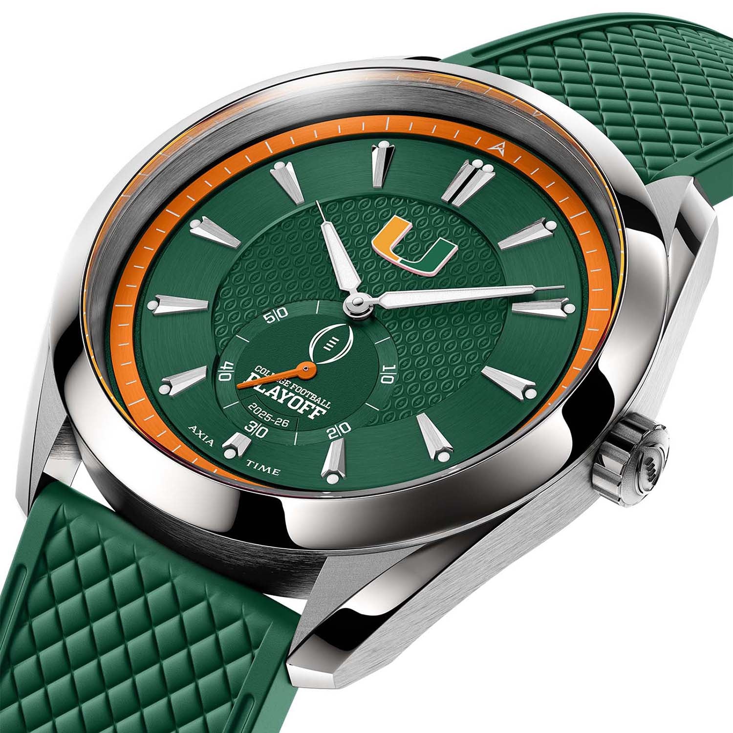 College Football Playoff Miami Hurricanes Lythos Stainless Steel Watch - Image 3